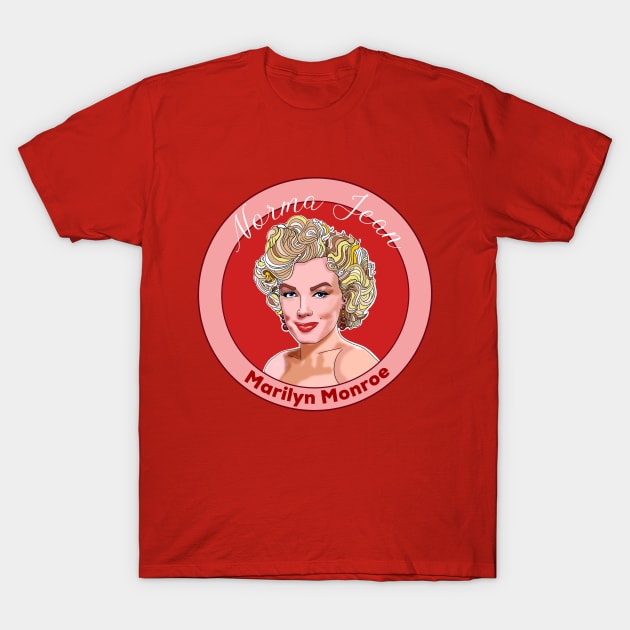 Norma Jean Marilyn Monroe Hollywood Starlet T-Shirt by EmmaFifield